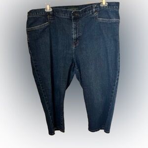 Lauren Ralph Lauren Denim Capris Cotton Classic Size 20W Minor Wear Preppy